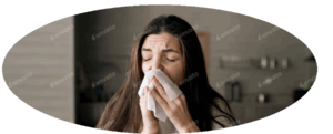 woman with allergies